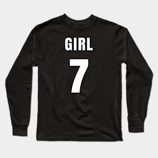 GIRL NUMBER 7 FRONT-PRINT Long Sleeve T-Shirt